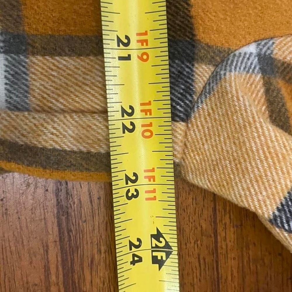 HFX orange plaid flannel shirt Size S - Picture 5 of 7